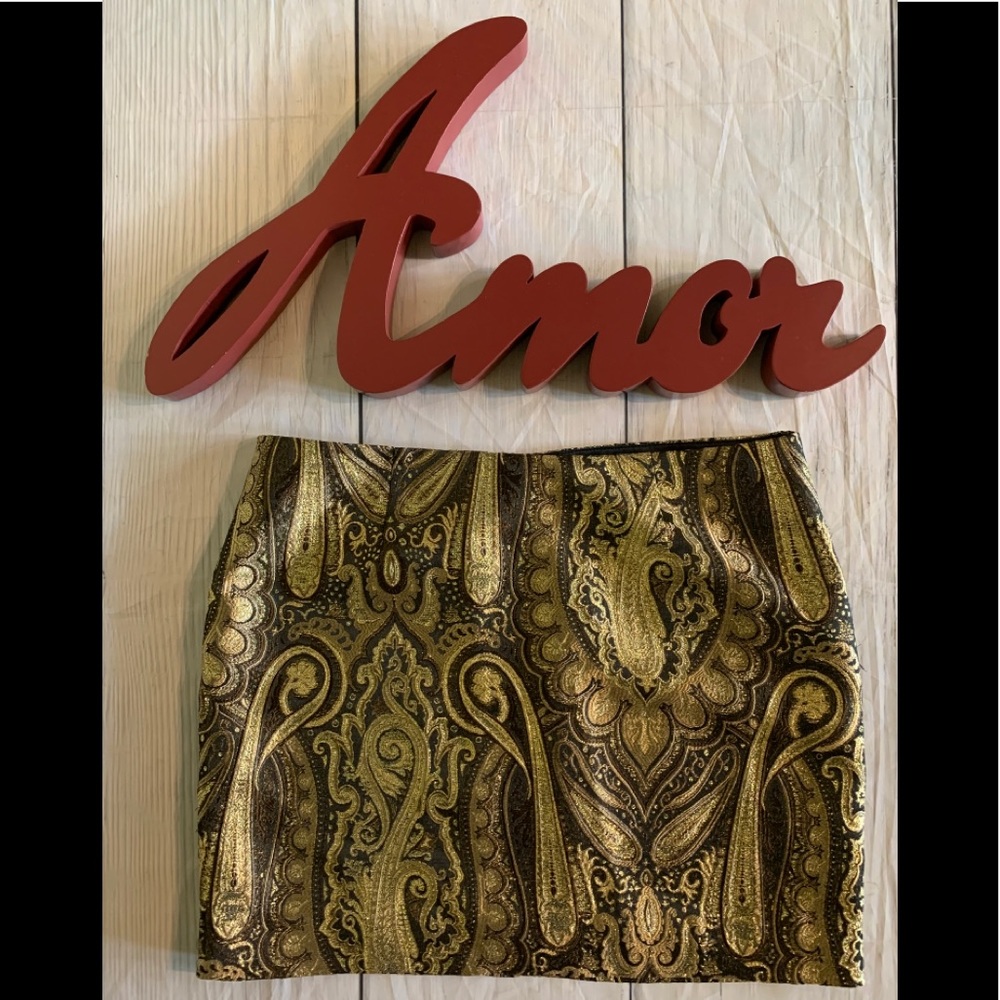 Alice + Olivia Size 2 Yolanda Graphic Mini Skirt Gem